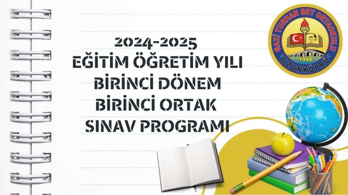 I. DÖNEM I. ORTAK SINAV PROGRAMI